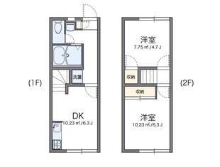 レオパレス上田原の物件間取画像